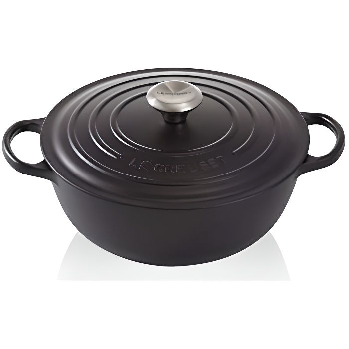 Le Creuset Marmite Signature ronde en fonte émaillée, 26cm, noir