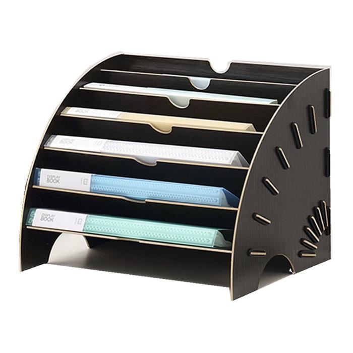 Letouch 6 Couches Rangement Documents Bureau, Trieur en Bois