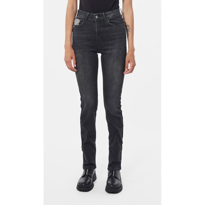 Jean slim noir délavé femme deals