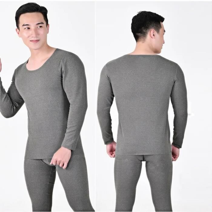 Ensemble de sous-Vêtements Thermiques Homme, Homme Respirant sous Vêtements Thermiques avec