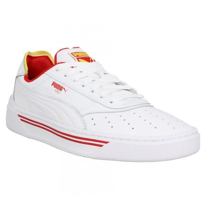 PUMA Baskets Cali Drive Thru Blanc Homme Blanc Cdiscount Chaussures