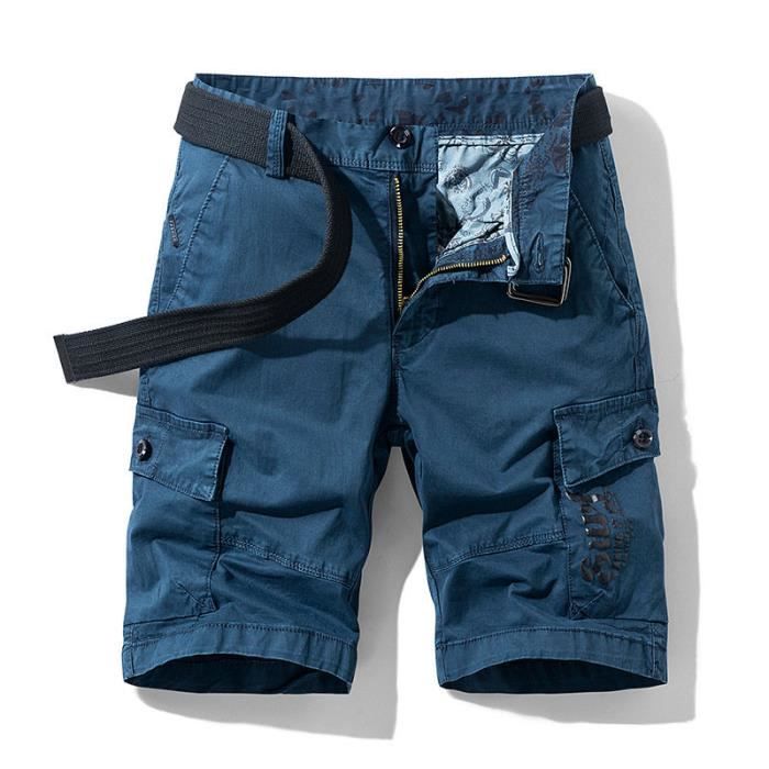 IQYU Pantalon De Loisirs Pour Homme - Couleur Unie - Simple