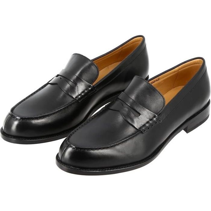 chaussure de ville homme - richelieu en cuir noir - élégante et confortable