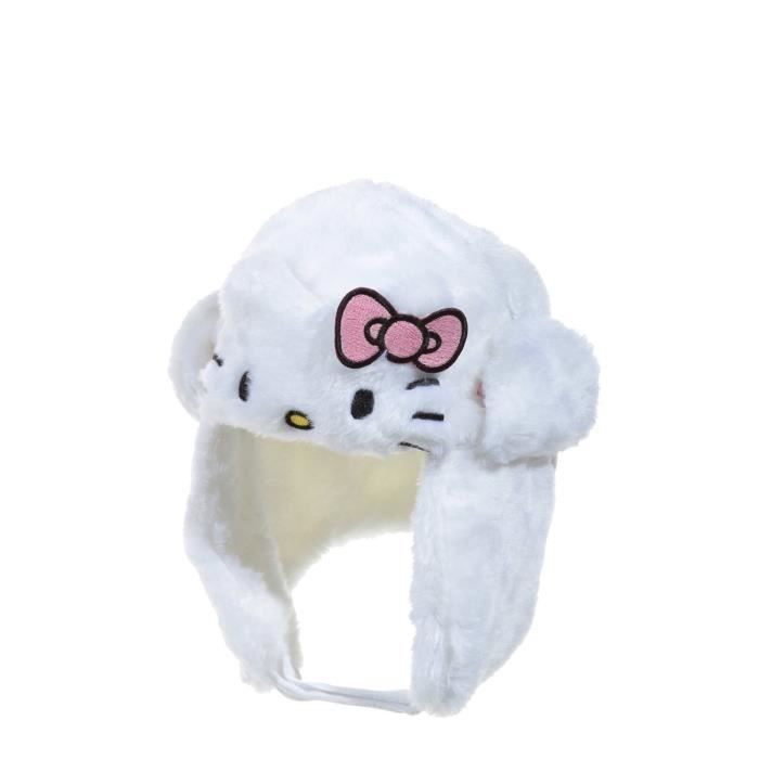 Chapka bébé enfant fille Hello kitty Rose et Blanc de 9 à 36 mois