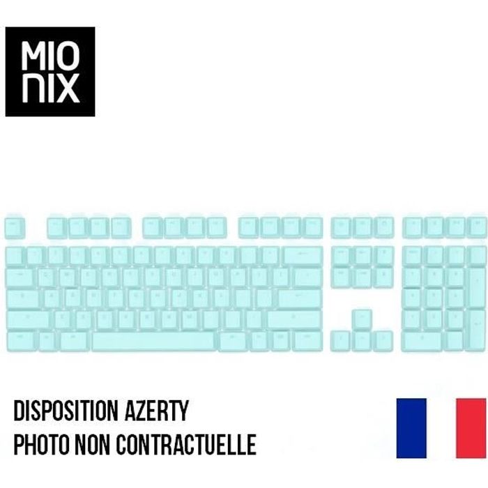 Keycaps MIONIX – NO NAME – AZERTY (FR) – Bleu – Mécanique – Sans fil