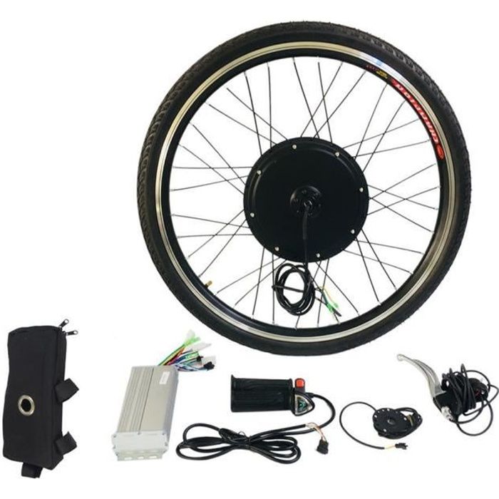 Kit de conversion de vélo électrique de moteur de Roue Arrière de vélo de  moteur électrique de moteur sans brosse de moyeu - Cdiscount Sport