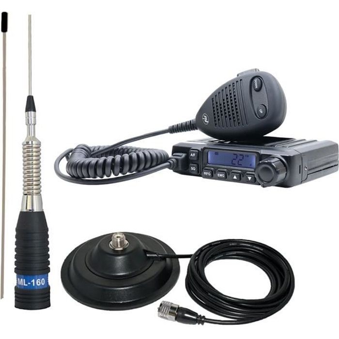 Antenne CB Hustler IC-100 Antenne sur base magnétique voiture audio -  Cdiscount Auto