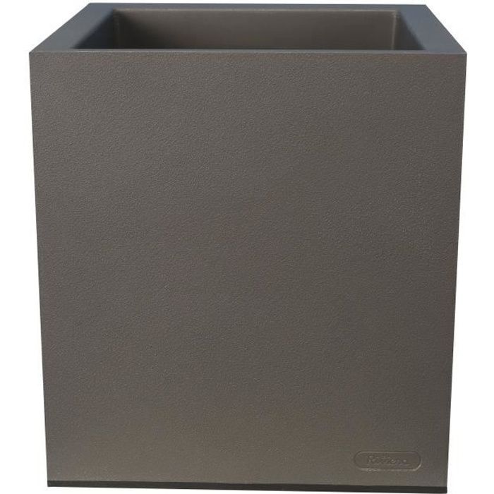 Bac à fleurs RIVIERA Granit - 395x395x445 cm - Gris - Avec réserve deau - 38 L