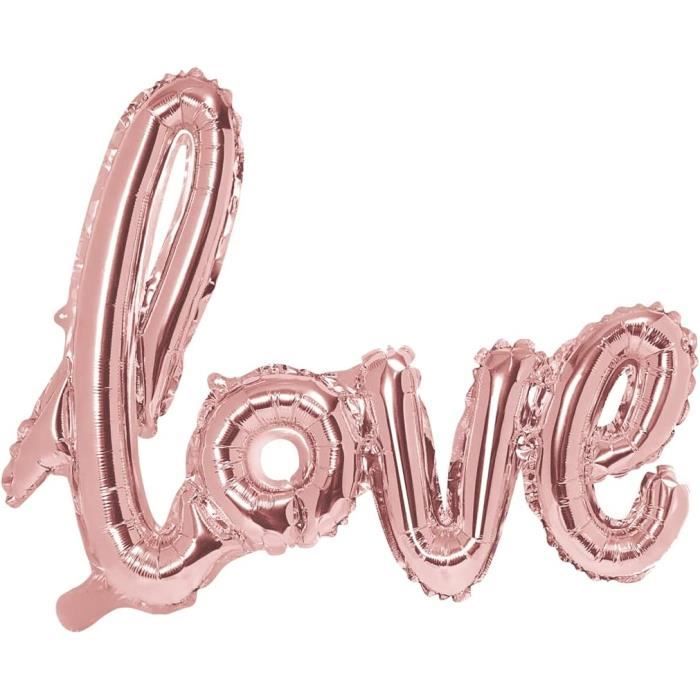 Ballon Aluminium Happy Birthday 50 Ans - Décoration Or Rose Avec Confettis Pour Femme