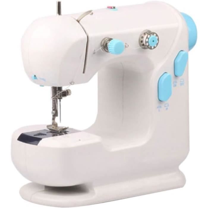 Gros Plan Sur La Pièce De Travail De La Machine à Coudre Avec La Couleur Bleue, Fourniture D