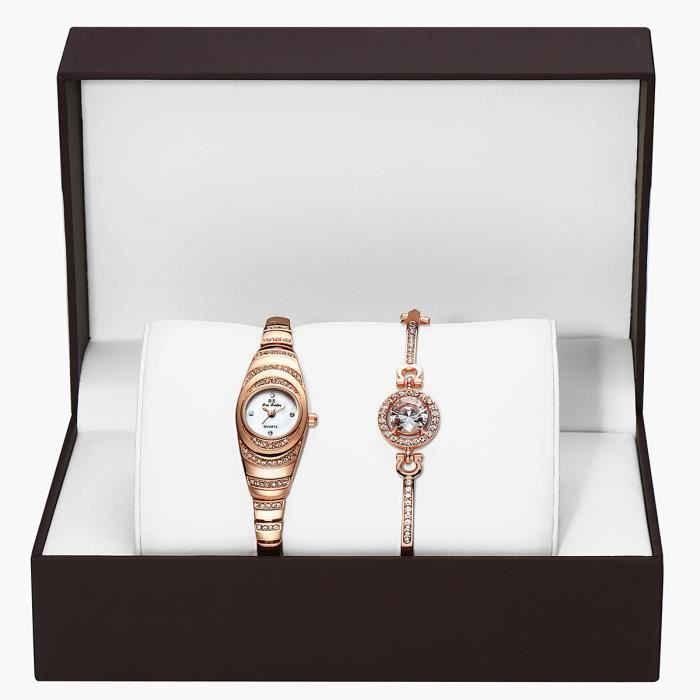 Coffret Cadeau Montres Femmes Bracelet Luxe Diamant Bijoux 2020 Quartz Montre