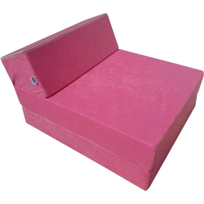 Natalia Spzoo Matelas de Jeunesse lit Fauteuil futon Pliable Pliant Choix  des Couleurs - Longueur 160 cm (Rose)125 - Cdiscount Maison