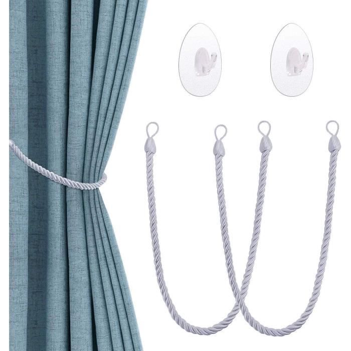 Hion Lot de 2 embrasses de Rideaux magnétiques Noires avec Crochets pour la Maison, l'extérieur, la Chambre à Coucher, Le Bureau Hion Lot de 2 embrasses de Rideaux magnétiques Noires avec Crochets pour la Maison, l'extérieur, la Chambre à Coucher, Le Bureau