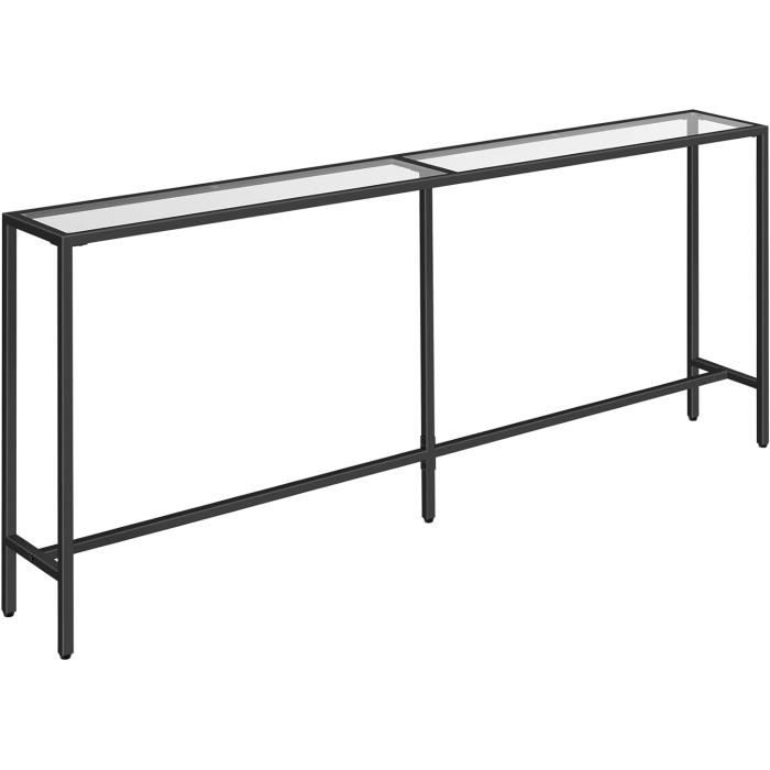 Table Console 5 Niveaux Style Industriel 80 Cm - Cadre Métal, Plateau Bois - Pour Salon, Entrée, Bout De Canapé - Marron/noir