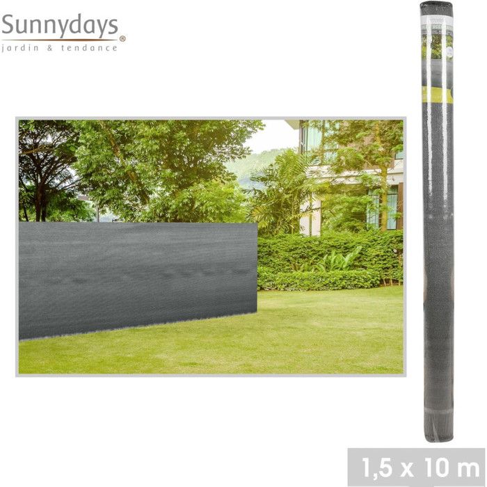 Toile occultant Mon Jardin - Gris anthracite - l 15 x L 10 m