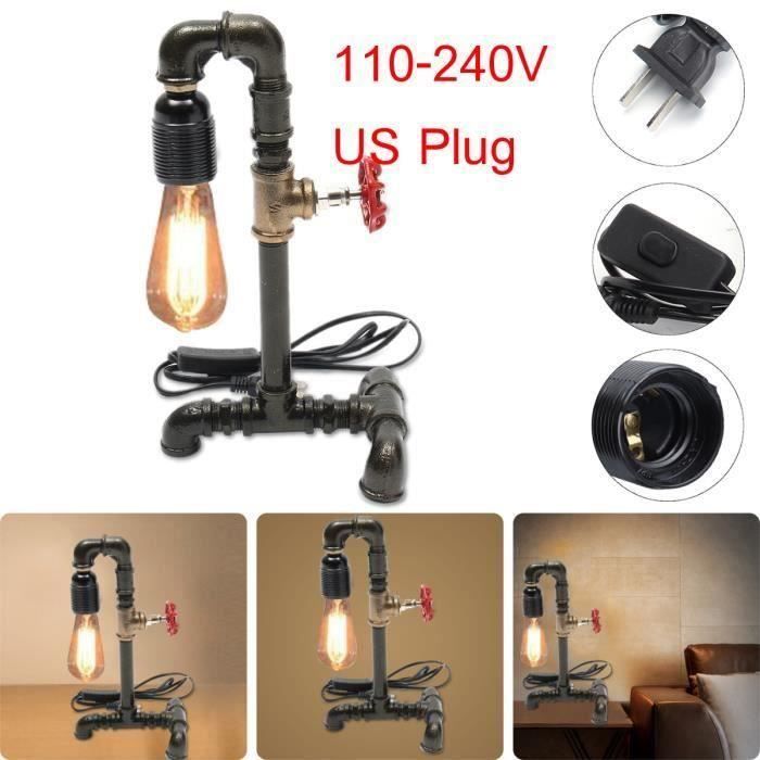 Vintage Antique En Bois Lanterne Style Lampe De Table Salon