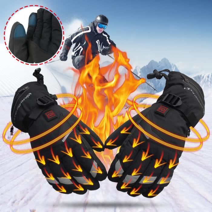 Gants Chauffants Rechargeables Pour Femme - Compatibles écran Tactile, Coupe-vent, Pour Ski Et Extérieur