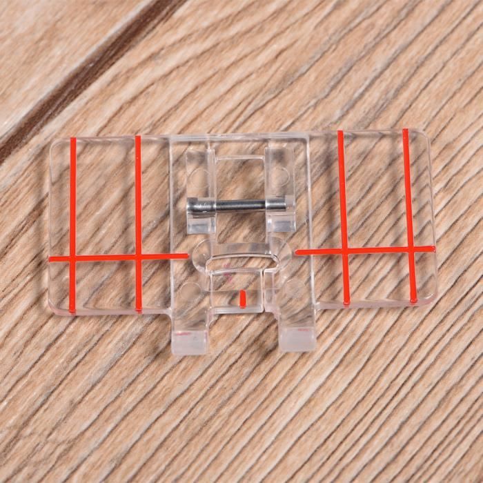 Pied Presseur Guide De Couture Pour Points Parallèles - Compatible Brother, Singer - Transparent - 12