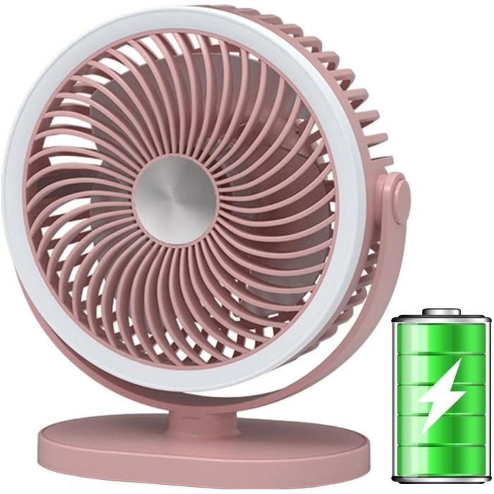 Ventilateur De Bureau HLHome - 25 Cm, Oscillant, 4 Vitesses, Sans Fil, Batterie 5000 MAh, Silencieux (28 DB)