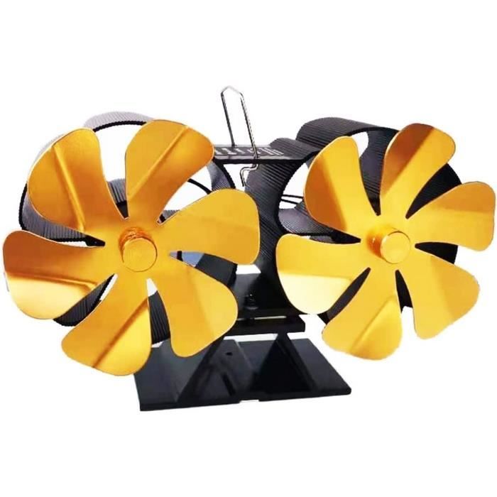 Ventilateur de poêle à bois alimenté par la chaleur à 12 lames amélioré