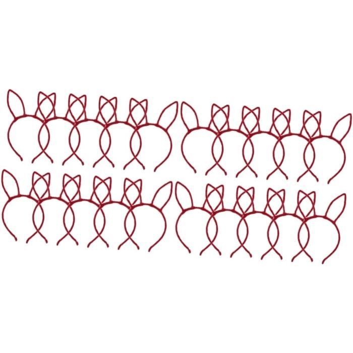 FSSTUD Lot De 2 Serre-têtes Oreilles De Lapin – Satin Noir Et Blanc, Oreilles Métalliques Pliables, Accessoire Pâques, Fêtes Costumées