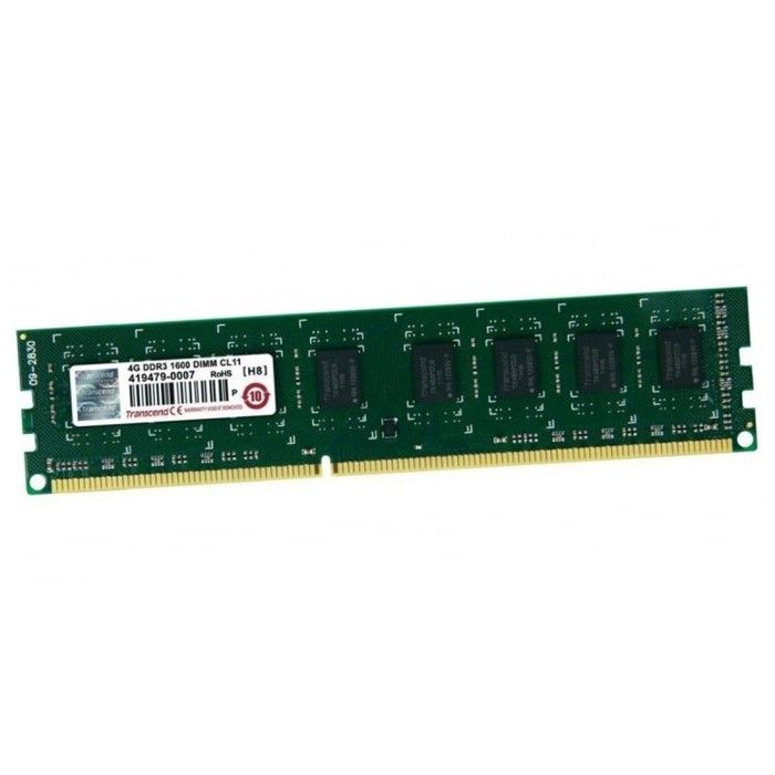 4Go Ram Transcend Jm1600Kln-4G Ddr3-1600 Pc3-12800U 2Rx8 1600Mhz 1.5V Cl11