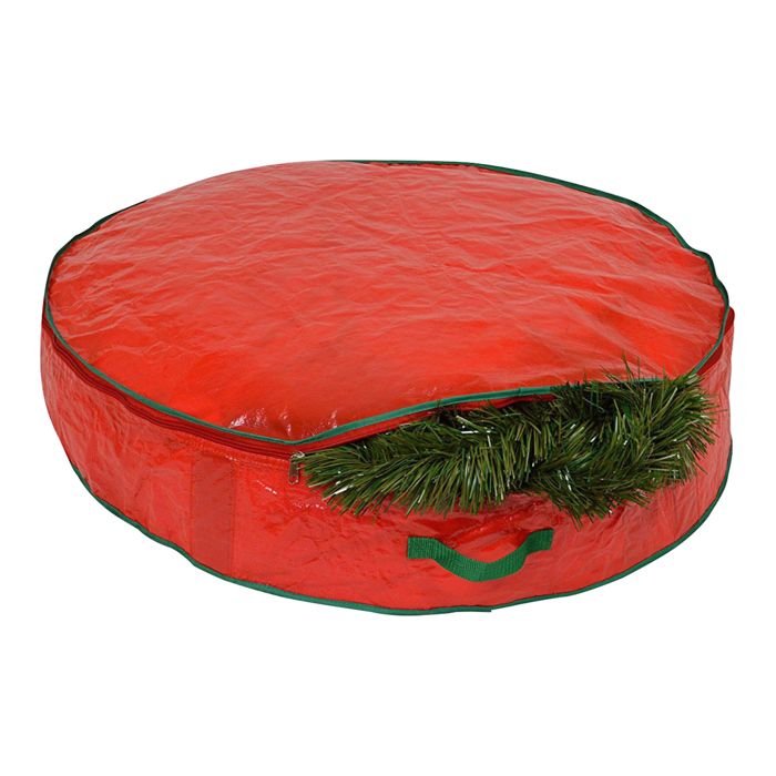 Grand Sac De Rangement IKEA VINTERFINT Rouge - 76L Avec Fermeture éclair - Motif Noël