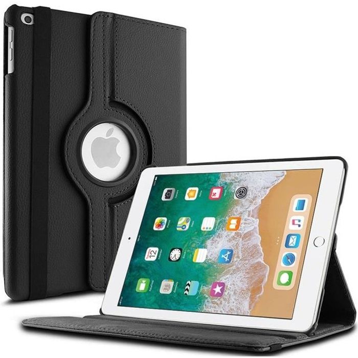 Coque Rotative 360 Noir pour Apple iPad MINI 1 - MINI 2 - MINI 3 - Housse  Etui Protection Fermerture Elastique Phonillico® - Cdiscount Informatique