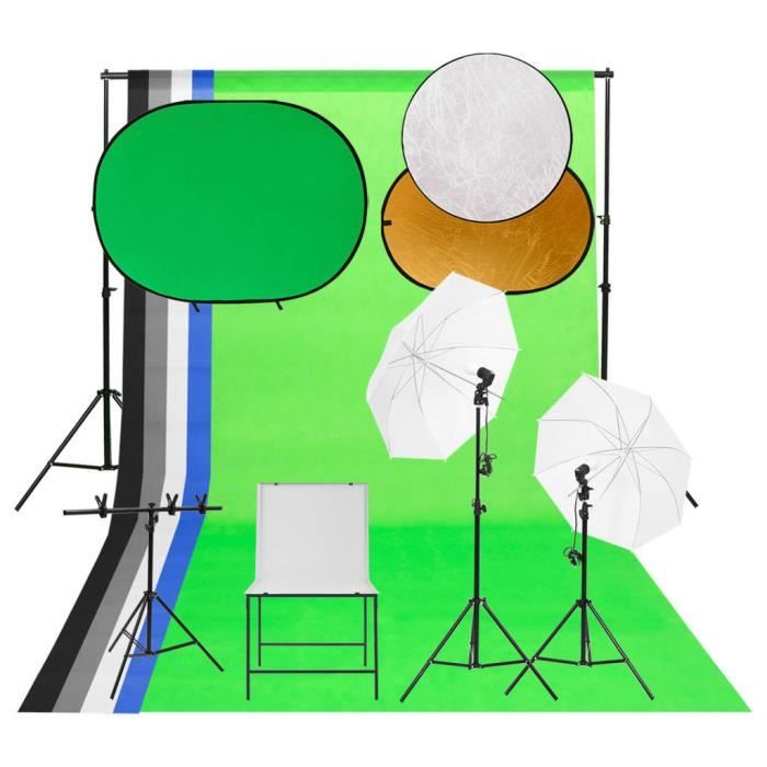 Kit Softbox 1600W éclairage Studio Photo - 3 Boîtes à Lumière LED Avec Supports Réglables - 8