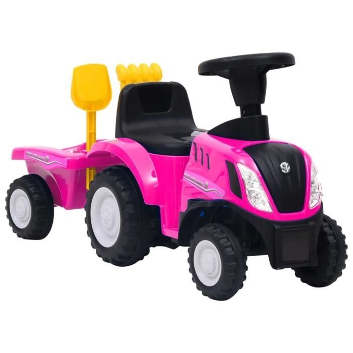 Tracteur Pour Enfants New Holland Rose Cdiscount Jeux Jouets