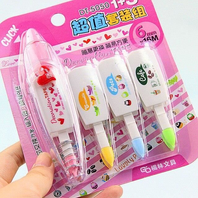 3 PCS Chat Ruban Correcteur, Mini Chat Ruban Correcteur 6m x 5mm, Kawaii Coloré Griffe De Chat Correcteur Blanc, Roller de Correction Fourniture Scolaire pour École Bureau
