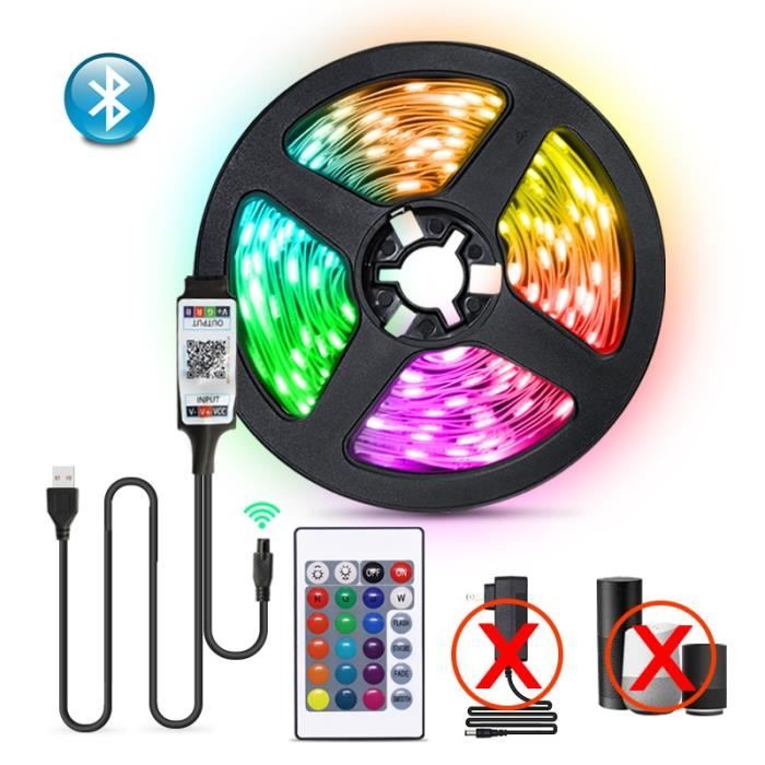 Bande LED Bluetooth Multicolore Avec Alimentation USB - Pour Ambiance TV Et Décoration