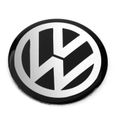 Décoration Véhicule,Autocollant de volant de voiture VW noir 4 pièces, 45MM 4.5cm, Badge de Center, emblème de Logo, autocollant de-1