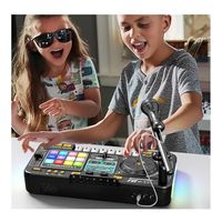 NEWFUN Platine DJ Enfant – Table De Mixage Bluetooth Avec Micro, Lumières Dégradées, Effets Sonores, Dès 3 Ans
