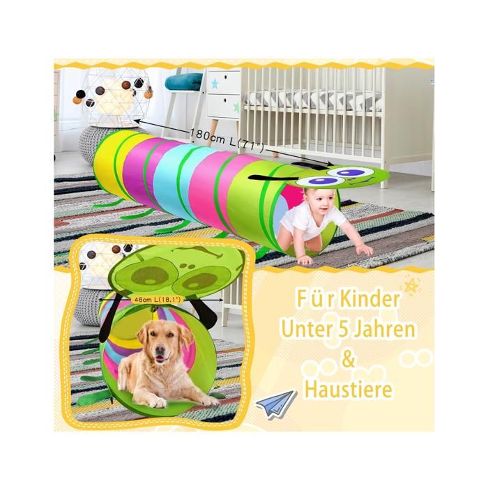 YORFULL Tunnel Enfant, Colorée Tente pour Enfant Parcours Motricité YORFULL Tunnel Enfant, Colorée Tente pour Enfant Parcours Motricité