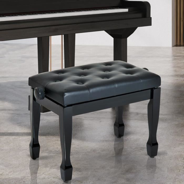 Banquette piano tabouret siège réglable noir bois synthétique - HOMCOM -  Cdiscount Maison