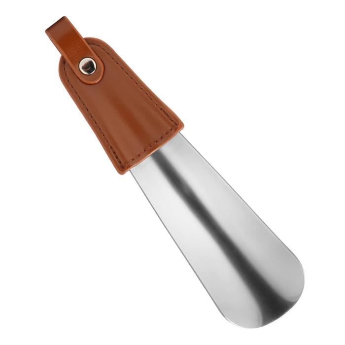Chausse-pied Long En Acier Inoxydable - 42 Cm - Design Ergonomique Pour Enfiler Facilement Ses Chaussures Sans Les Abîmer