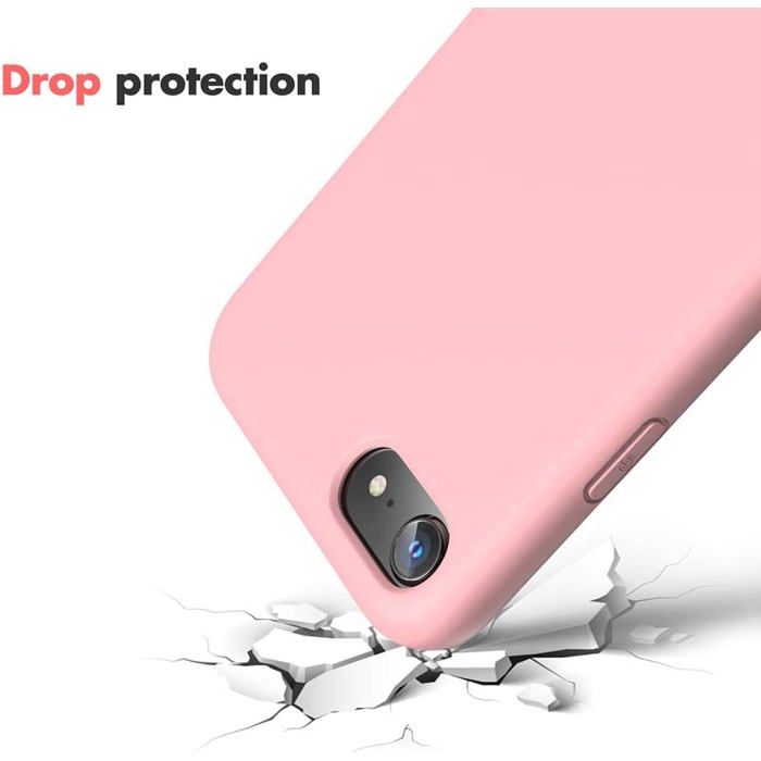 Coque Silicone IPhone SE 2020 Rose + 2 Verres Trempés Little Boutik - Neuf