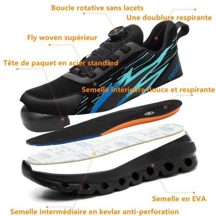 Chaussures de sécurité légères et confort hommes/femmes