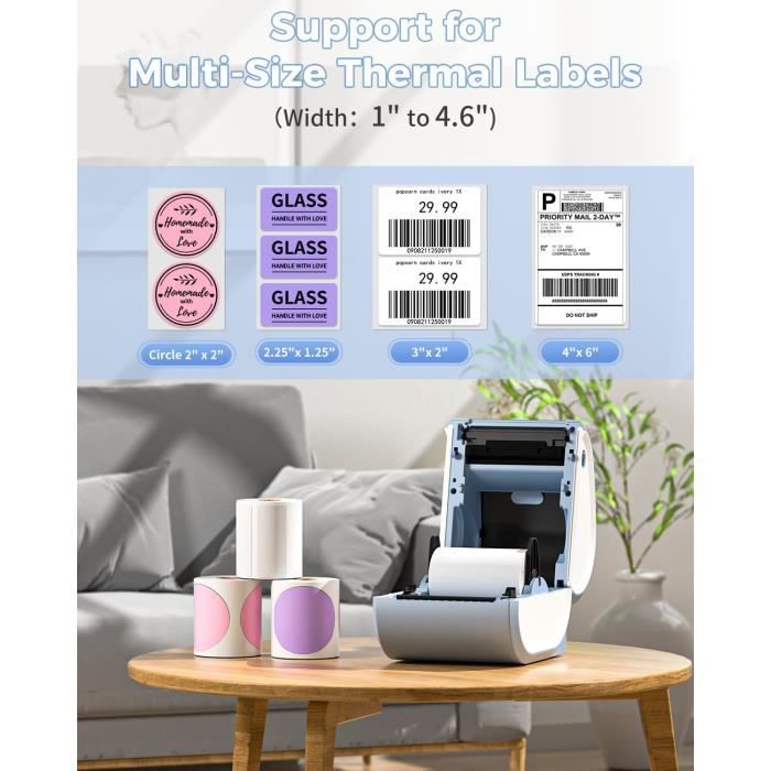 ORGBRO Z1 Plus Imprimante Étiquettes Thermique Bluetooth 4x6, Compatible Amazon, EBay, Noir - Beaux-Arts Et Loisirs Créatifs