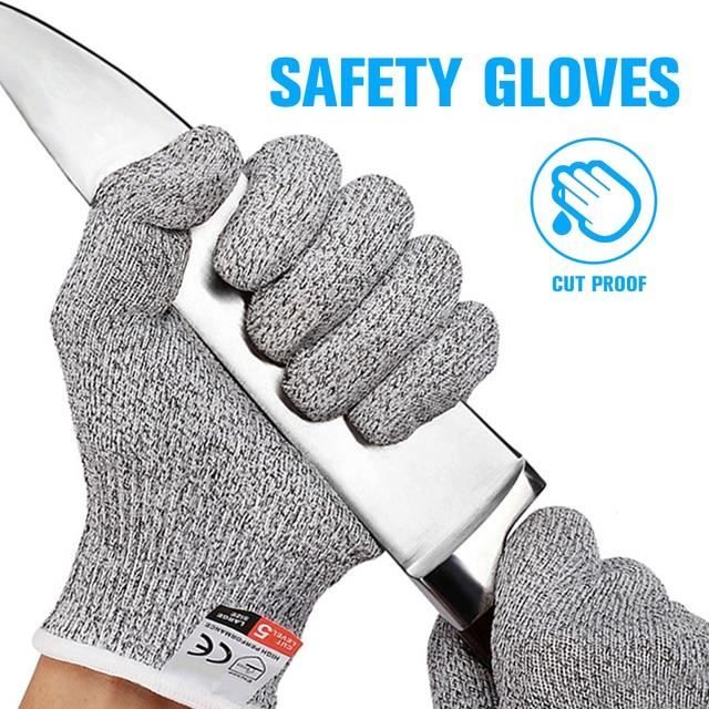 Gants De Cuisine Anti-coupures MasterClass – Taille Unique, Gris, Lavables, Certifiés CE