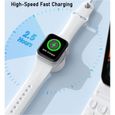 Chargeur Rapide pour Apple Watch[Certifié Apple MFi] Câble de Charge Rapide magnétique vers USB‑C pour Apple Watch Series-2