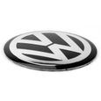 Décoration Véhicule,Autocollant de volant de voiture VW noir 4 pièces, 45MM 4.5cm, Badge de Center, emblème de Logo, autocollant de-2