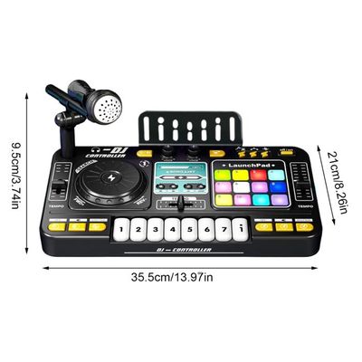 Table De Mixage DJ Pour Enfant – Platines Avec Lumières, Micro Et USB – Cadeau Musical Dès 3 Ans
