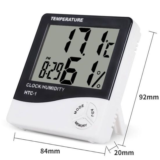 Thermomètre Hygromètre Intérieur, Mini Thermometre Interieur Numérique