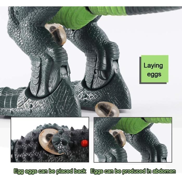 EagleStone Dinosaure Télécommandé Avec Tir - 2 Pistolets, 48 Balles EVA, Score LCD, Fumée, Lumières - Jeu Intérieur/extérieur