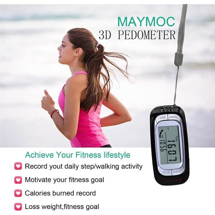 Podomètre 3D Pour Le Comptage Des Pas Et Des Kilomètres