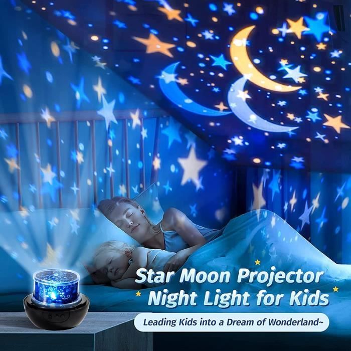 Lampe Musique et Lumineuse, Veilleuse Enfant Lampe Etoile Projecteur,  360°Rotation LED Ciel Etoilé Bébé pour Anniversaire, Noël - Cdiscount  Puériculture & Eveil bébé