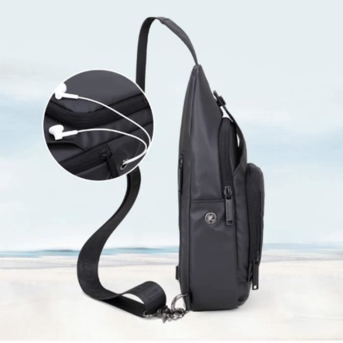 Sac Bandoulière Homme Imperméable - Sac Poitrine Oxford Avec Bandoulière Réglable, Grande Capacité