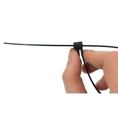 60pcs Réutilisable Attache Câble 6 Pouce x 0.3 Pouce Réglable Nylon Serrage  Collier Enveloppes Noir